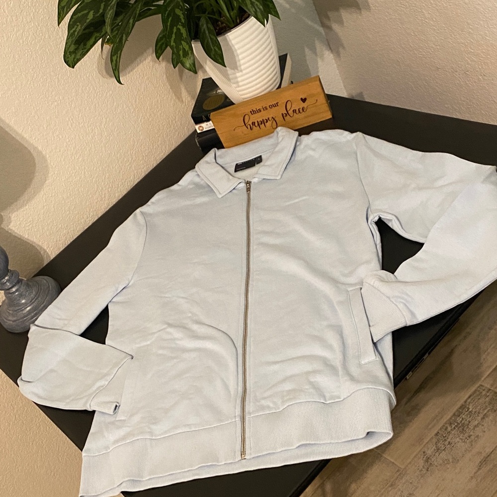 Asos Light Blue Zip-Up Jacket